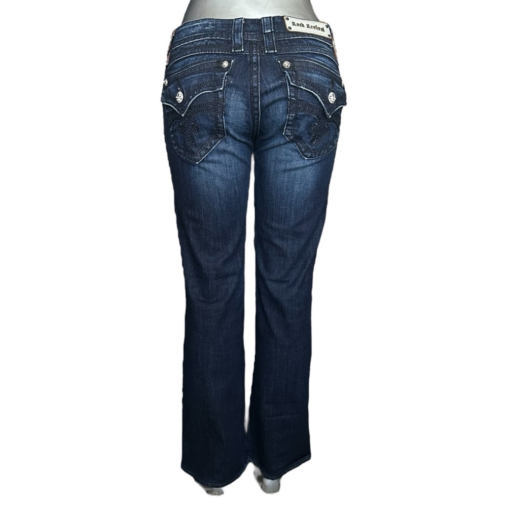 Rock Revival Los Angeles Heather Boot Y2K Denim Jeans Size 31 x 30